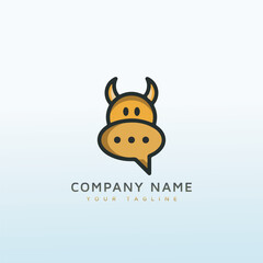 Email Defender and Email bull logo design icon