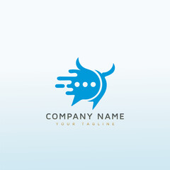 Email Defender and Email bull logo design icon
