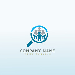 job search recruiting agency logo design