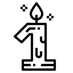 candle line icon style