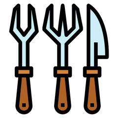 Cutlery filled outline icon style