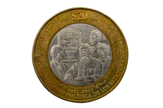 Moneda de veinte pesos mexicanos, 100 años de la constitución 1917 -2017