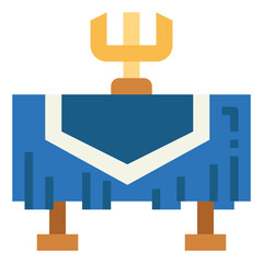 Dinner table flat icon style