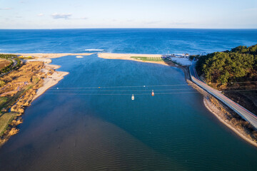 울진군 왕피천의 케이블카