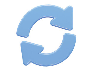 Refresh icon 3d rendering vector illustration