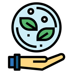 Nature filled outline icon style