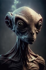 portrait of a alien closeup made with generative ai