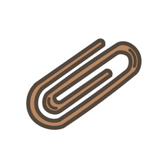 Obraz premium Stationery Icon Paperclip