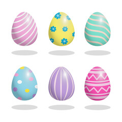 Set of colorful Easter eggs,vector illustration
