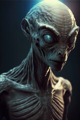 portrait of a extraterreatrial made with generative ai