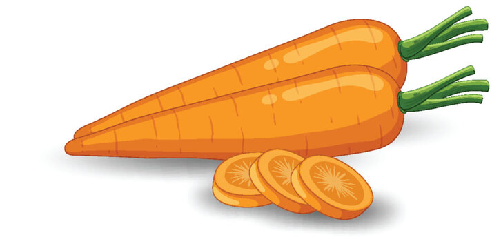 Isolated orange carrot cartoon