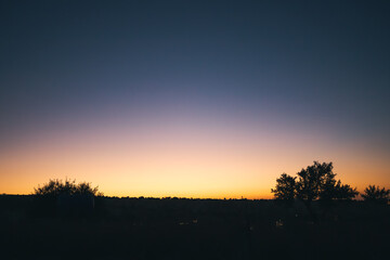 Moody picture of a twilight after romantic sunset outdoors