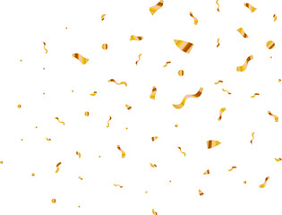 Falling Shiny Golden Confetti