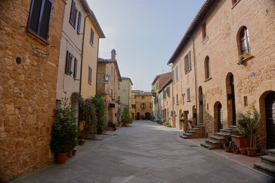 narrow street in the town