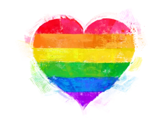 rainbow color background, abstract heart image © T-Images