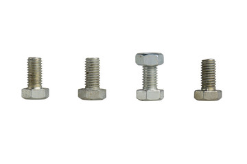 screw bolts isolated on transparent background
