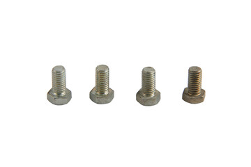 screw bolts isolated on transparent background