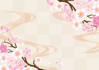 桜　春　花びら　背景