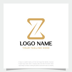 Simple letter z logo and vector logotype icon design concept.