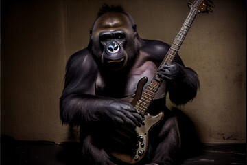 Fototapeta na wymiar music form gorila