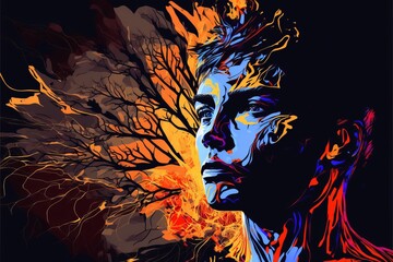 Courage Abstract Art (generative AI)