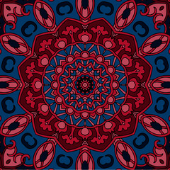 Colorful seamless pattern mandala design Vector Image
