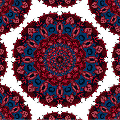 Colorful seamless pattern mandala design Vector Image
