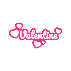 Valentine`s Day Letttering