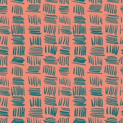 Vector Seamless Hand Drawn Scribble Pattern. Minimal Artistic Sketch Endless Print.
