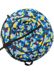 Sledding tube for winter outdoors active recreation.