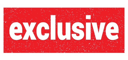 exclusive text written on red stamp sign.