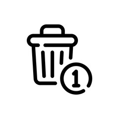 paper bin line icon