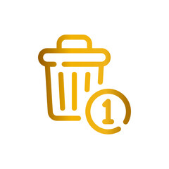 paper bin gradient icon