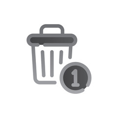 paper bin two tone gradient icon