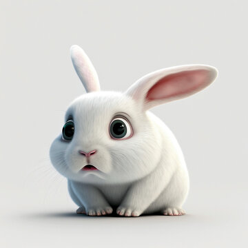 Comic-Angsthase - 3D Cartoon &ndash; Generative AI