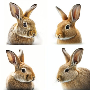 Hellbraune Kaninchen / Hasen – Generative AI