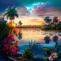 Tropical Painting, AI