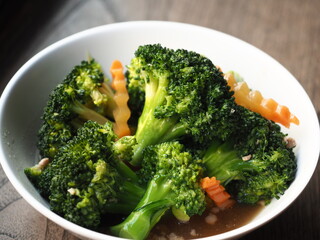 stir-fried broccoli and carrot