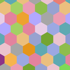 colorful infographic hexagon background texture, colorful tiles
