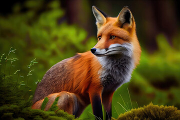 red fox in the wild