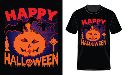 Happy Halloween Vector T-Shirt Design