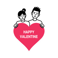 Valentines day greeting cards and banners. Vector illustration concepts for background, greeting card, website and mobile website banner, social media banner, marketing material. Love Couple Romantic 