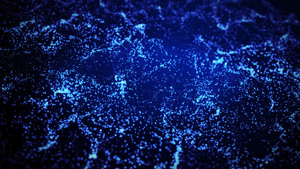波打つ光のパーティクルの背景（青）