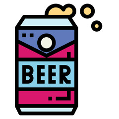 beer filled outline icon style