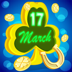 beautiful petal for happy st patricks day in illustration