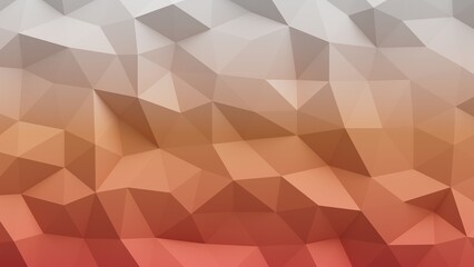 Fototapeta premium Abstract geometric background with triangles in orange to light yellow gradient.
