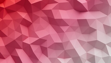 Obraz premium Abstract geometric background with triangles in red to white gradient.