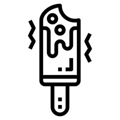 ice cream line icon style