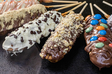 Waffles. Waffle. Sweet delicious breakfast. Dessert.