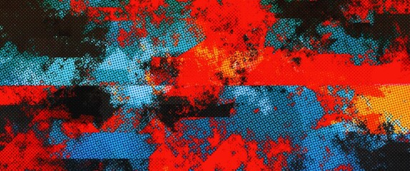 abstract textured red and blue background